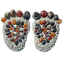 Outdooor Stepping Stones - Decorative Garden Stones for Patio, Deck, Garden or Sidewalk Faux Cobblestone Stepping Stones (Set of 2