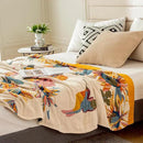 Boho Throw Blanket for Couch 100% Cotton Throw Floral Bed Blanket 80''x90'',Cotton Quilts Travel Knitted Muslin Blanket Home Decor Cozy Blankets for Women by CozyNest Decor