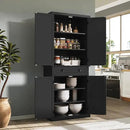 ARTPOWER 72" Tall Kitchen Pantry Storage Cabinet with Drawer and Adjustable Shelves, Pantry Cabinet for Kitchen, Bathroom or Hallway, Black by CozyNest Decor