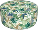 Inflatable Ottoman Stool D31 xH14 for Outdoor/Indoor Use, Water Repellent Patio Foot Rest Stool with Portable Handle,Round Pouf Ottoman Suitable for Garden,Deck and Camping - Lush Leaf Green by CozyNest Decor