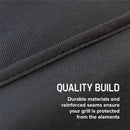 56" Gas Grill Cover, Water-Resistant Heavy Duty Polyester PVC Blend, Adjustable Straps, Built-in Pouch, Designed for Standard 3 & 4-Burner BBQ Grills, Black - 700-20141 by GreenHaven Gardens