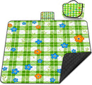 Extra Large Picnic Blanket Waterproof,80"x 80"Foldable Machine Washable Beach Blanket,Outdoor Blanket for 6-8 Adults,Suitable for Indoor Crawling,Park Beach,Camping,Hiking,Family Travel(Green) by TinyTreasures Baby Boutique