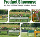 Land Guard Galvanized Raised Garden Bed with Legs, 96×24×32in Raised Garden Beds Outdoor with Drainage Holes, Planter Boxes Outdoor for Backyard, Patio, Balcony, 800lb Capacity, Green by GreenHaven Gardens