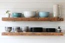 Urban Legacy Deep Floating Shelves | Reclaimed Chunky Wide Plank Barn Wood Shelves with Low Profile Brackets | High Weight Capacity by CozyNest Decor