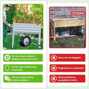 Galvanized Raised Garden Bed with Legs, Metal Raised Planter Box with Drainage Holes Outdoor Elevated Garden Bed on Wheels for Backyard, Patio, Balcony by GreenHaven Gardens