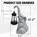 Elephant Solar Garden Statues,Resin Elephant Figurine Decorations with Solar Lights Lantern, Outdoor Elephant Decor Art for Lawn,Yard, Unique Housewarming Gift for Garden Home, VY-0617 by GreenHaven Gardens