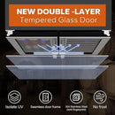 Ca'Lefort 24 Inch Wine and Beverage Refrigerator, 60 Can and 20 Bottle Wine Fridge 36-72°F, 3 LED Dual Zone Wine Cooler with Glass Door, Built-in Compressor Refrigerator for Home/Kitchen (4.10 cu.ft) by CozyNest Decor