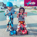Hurtle 3-Wheeled Scooter for Kids - Wheel LED Lights, Adjustable Lean-to-Steer Handlebar, and Foldable Seat - Sit or Stand Ride with Brake for Boys and Girls Ages 1-14 Years Old by TinyTreasures Baby Boutique