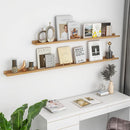 Solid Ash Wood Picture Ledge Shelf, 36 Inch Floating Shelves with Lip Set of 2, Photo Ledge Shelf Nursery Bookshelf Wall Mounted for Living Room Bedroom Decor, Natural by TinyTreasures Baby Boutique