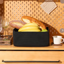 Small Storage Baskets for Organizing | Closet Organizer Bins | Shelf Toy Basket | Woven Rope Baskets | Cube Decorative Box | Shallow Basket | 13x8.5x5.1” | 4 Packs Black by TinyTreasures Baby Boutique