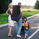 Car Seat Travel Bag - Padded, Comfortable, Durable, Roomy Gate Check Carseat Cover Backpack Fits 3-in-1，Convertible, Booster & Infant Car Seats for Airplane, Airport, Blue by TinyTreasures Baby Boutique