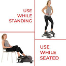 Sunny Health & Fitness 2-in-1 Sit/Stand Mini Elliptical Machine, Portable Under Desk Peddler Exerciser for Senior Home Workout, Optional Free Sunnyfit App Bluetooth Link, Handlebars or Resistance Band by CozyNest Decor