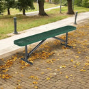 72" L Outdoor Steel Flat Bench, Heavy Duty Metal Park Bench for Outside, Expanded Metal, Commercial Benches Mesh Bench for Shopping Mall, Store, Lawn, Park, Patio, Deck, Garden (Green, 6FT) by GreenHaven Gardens