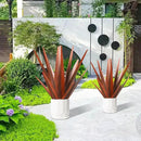 Enlarge Metal Plants Tequila Rustic Sculpture, Outdoor Patio Yard Home Decor Hand Painted Agave Garden Statue, Outdoor Lawn Ornaments Yard Stakes for Mom Gift (1 Big coppery) by GreenHaven Gardens
