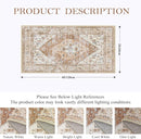 Lahome Boho 2x4 Rug Runner, Non-Slip Low-Pile Washable Kitchen Rugs Small Throw Bath Mat Runner, Oriental Accent Print Runners Area Runners for Hallway Bedroom Entryway Kitchen Living, Taupe by TinyTreasures Baby Boutique