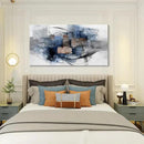 Mofutinpo Canvas Wall Art for Living Room, Bedroom, Office - Large Wall Art Decor - Abstract Wall Art - Modern Black and White Paintings,Blue and Grey Wall Decor, Artwork and Pictures for Wall 24×48 by CozyNest Decor