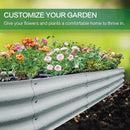 Gardmax 2 Pack Galvanized Raised Garden Bed, Lightweight Planter Boxes Outdoor with Easy Assembly, Large Garden Bed for Vegetables, Fruits, Flower Silver by CozyNest Decor