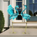 36.75" Metal Crane Garden Statue - Handmade Oversize Heron Sculptures with Stable Ground Stakes, Backyard Large Bird Decoration, Metal Garden Art. by GreenHaven Gardens