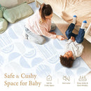PopsyKosy Premium Exercise & Baby Foam Play Mats - Stylish & Large Non-Toxic Odorless Floor Mat - 6 Tiles - Spacious 6ft x 4ft - Peel-Resistant Reinforced Ver.- Soft, Thick, Waterproof - Foggy Gray by TinyTreasures Baby Boutique