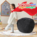 Hobestluk 2.5FT Bean Bag Chair Beanbags Small Bean Bag Chair with Filler Included Teardrop Bean Bag with Removable Cover for Bedroom Living Room (Small, Black) by CozyNest Decor