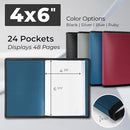 Dunwell Small Photo Album 4x6 (2-Pack, Blue), Mounting Paper, 4 x 6 Photo & Art Portfolio Presentation Book, 24 Pockets Display 48 Pages, Professional Mini Picture Book for Artwork, Postcards by TinyTreasures Baby Boutique