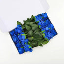 Blue Fake Roses Artificial Flowers - 16 Pcs Fake Artificial Roses Silk Flowers with Stems for Home Wedding Hotel Office Centerpiece Decor by CozyNest Decor