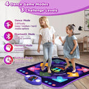 Dance Mat Toys for 3-12 Year Old Girls Boys, Dance Pad with Light Up 8-Buttons & Bluetooth, Music Dance Game with 7 Game Modes, Christmas Birthday Gifts for 3 4 5 6 7 8 9 10+ Year Old Girls Boys by TinyTreasures Baby Boutique