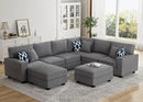 L Lengend Vansen Modular Sectional Sofa U Shaped Couch with Ottoman Modern Reversible Corner Sectional Couch for Living Room (Dark Grey, U Shaped Sofa-3) by CozyNest Decor