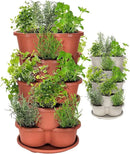 Amazing Creation Stackable Planter, Terracotta 5-Tier Vertical Garden Planter, Grow Your Own Vertical Oasis of Vegetables and Succulents by GreenHaven Gardens