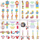 Baby Rattles & Socks - Wrist & Ankle Rattle Toys, Hanging Rattle, Activity Gift for Infants (12 B) by TinyTreasures Baby Boutique