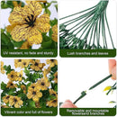 INSPRING Artificial Flowers Fall Faux Outdoor Outside Plants, 2 PCS Fake Silk UV Resistant Look Real Yellow Daisy Trailing Vines for Front Door Porch Planter Urn Patio Balcony Decoration by CozyNest Decor