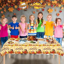 2 Pack Happy Thanksgiving Tablecloth - Fall Thanksgiving Turkey Table cloths, Disposable Plastic Rectangle Autumn Pumpkin Maple Leaf Table Cover for Thanks Giving Tables Decor Party Supplies,108x54In by CozyNest Decor