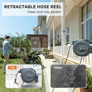 Giraffe Tools AW30 1/2MB Retractable Garden Hose Reel 1/2" x 100 ft PRO Metal Bracket, Heavy Duty, Any Length Lock Hose Reel, 100 ft, Dark Grey by GreenHaven Gardens