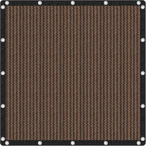 VICLLAX Shade Fabric Sun Shade Cloth with Every 2 FT Grommets for Patio Garden Pergola Cover Canopy 5x11 FT, Mocha
