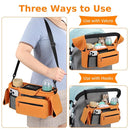 Accmor Universal Stroller Organizer with Insulated Cup Holder Detachable Phone Bag and Shoulder Strap,Stroller Bag Caddy Organizer Fits for Uppababy, Baby Jogger, Britax Strollers by TinyTreasures Baby Boutique