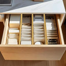 VaeFae 3 Pack Bamboo Drawer Dividers, 4" High Adjustable 16.6" - 21.8" Clothes Drawer Organizers, Expandable Separators for Bedroom/Bathroom/Kitchen/Office Storage by CozyNest Decor