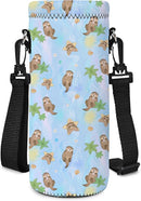 Neoprene Water Bottle Carrier Bag with Adjustable Shoulder Strap for Men Women Walking Hiking,Portable Insulated Holder Case for Stainless Steel/Glass/Plastic Bottles by TinyTreasures Baby Boutique