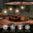 4 Pcs 800 LED Plug-in Starburst Sphere Lights, Firework Lights 8 Modes Dimmable Remote Control Waterproof Hanging Fairy Light, Copper Wire Lights for Patio Party Tent Christmas (Warm White) by GreenHaven Gardens