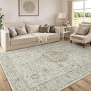 LIVEBOX Washable Area Rug 6x9 Rugs for Living Room Dining Room Under Table, Non-Slip Boho Indoor Carpet for Bedroom, Low-Pile Farmhouse Soft Carpets for Nursery Room Playroom, Taupe by TinyTreasures Baby Boutique