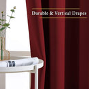 NICETOWN Blackout Burgundy Red Curtains 102 inches Long 2 Panels, Grommet Thermal Curtains Light Blinds Room Darkening Window Treatments for Bedroom, 2 Panels, W52 x L102 by TinyTreasures Baby Boutique