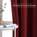 NICETOWN Blackout Draperies Curtain Panels - Thermal Insulated Solid Grommet Blackout Curtains/Panels/Drapes for Living Room(Burgundy Red, 1 Pair, 66 by 54-Inch) by TinyTreasures Baby Boutique
