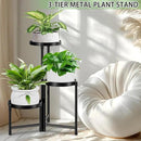 Plant Stand indoor outdoor - 3 Tier black Tall Metal Flower Pot Holder Potted Display Rack - Heavy Duty Corner Plant Shelf for Patio Garden Balcony Living Room Bedroom by GreenHaven Gardens