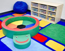 Children's Factory Turtle Hollow Play Yard, Soft Toddler Indoor Playground for Daycare, Preschool, 59" x 44" x 9.5" by TinyTreasures Baby Boutique
