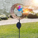Moon Fairy Solar Garden Lights, Outdoor Decor Pathway Lights, LED Lawn Decor Lights - Gardening Gifts for Women(Moon Fairy Garden Lights) by CozyNest Decor