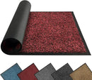 Mibao Front Door Mat, Dirt Trapper Welcome Mat for Outdoor Indoor, Non-Slip Waterproof Doormat, Durable Machine Washable Low Profile Entry Rug for Back Door Outside Patio Porch, 32" x 20", Red by CozyNest Decor
