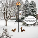 Bird Feeders Pole, House Pole 92 Inch, Adjustable Heavy Duty Feeder Stand Feeding Station with Sturdy Anchor Squirrel Proof Baffle for Watching (Bird Not Included) by GreenHaven Gardens