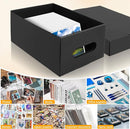 10PCS Photo Storage Box for 4"x6" Photos,10.2“ x 6.5“ x 4.7“ Picture Box Store and Protect Pictures,Documents Black by TinyTreasures Baby Boutique