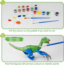 BONNYCO Dinosaur Toys for Kids Painting Kit 16 Figurines Kids Crafts Kits with Glow in The Dark Toys & Gifts for Boys 3 4 5 6 7 8 9 10 Years Old | Dinosaur Gifts Arts and Crafts Birthday Christmas by TinyTreasures Baby Boutique