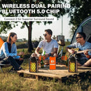 Outdoor Bluetooth Speaker with Led Flame, IP65 Waterproof Wireless Bluetooth Speaker, HD Audio, Atmosphere, 2 Pack by GreenHaven Gardens