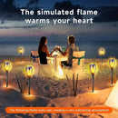Upgraded Larger Solar Lights Outdoor, Solar Torch Light with Flickering Flame, Solar Garden Lights, Waterproof Solar Powered Outdoor Lights, Outdoor Patio Channel Garden Decoration (Orange, 4Pack) by GreenHaven Gardens